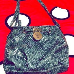 New and authentic Nicole Miller blue reptile print